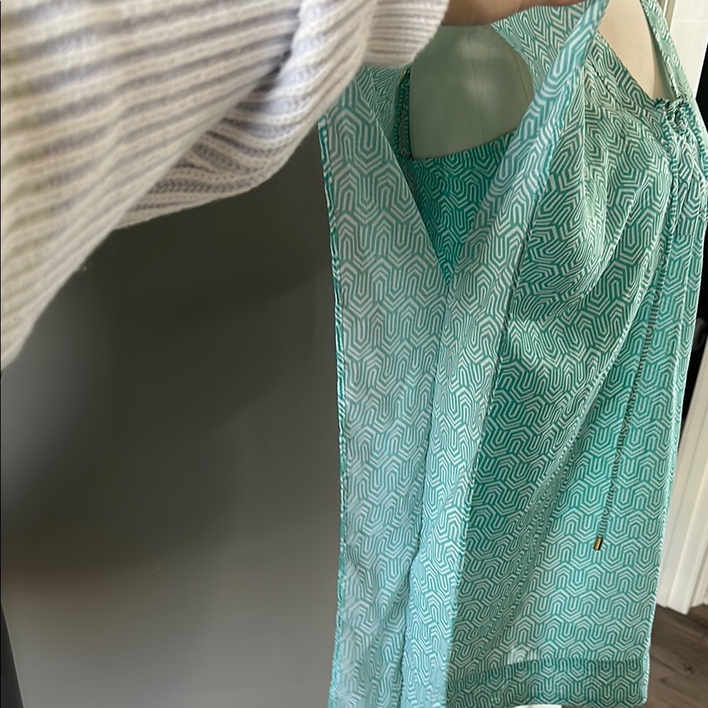 Helen Jon Turquoise sheer swim suit cover up - Picture 2 of 4